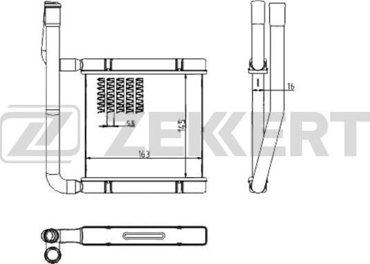 Zekkert MK-5119 - Теплообменник, отопление салона autodif.ru