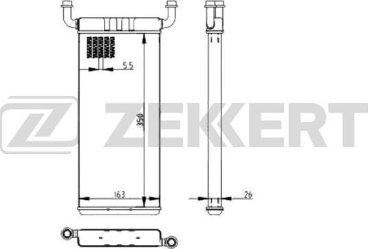Zekkert MK-5118 - Теплообменник, отопление салона autodif.ru