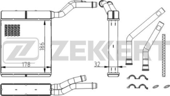 Zekkert MK-5129 - Теплообменник, отопление салона autodif.ru