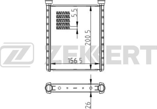 Zekkert MK-5126 - Теплообменник, отопление салона autodif.ru