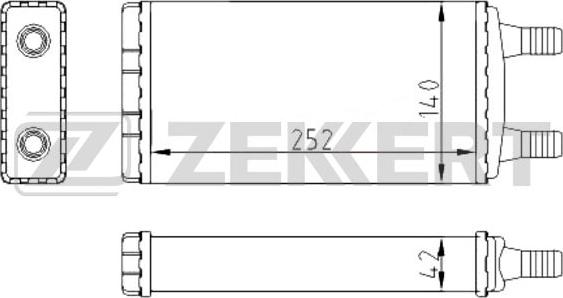 Zekkert MK-5120 - Теплообменник, отопление салона autodif.ru