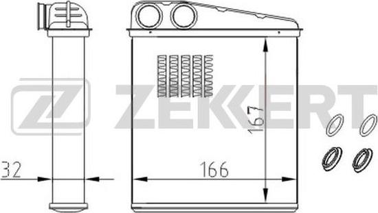 Zekkert MK-5121 - Теплообменник, отопление салона autodif.ru