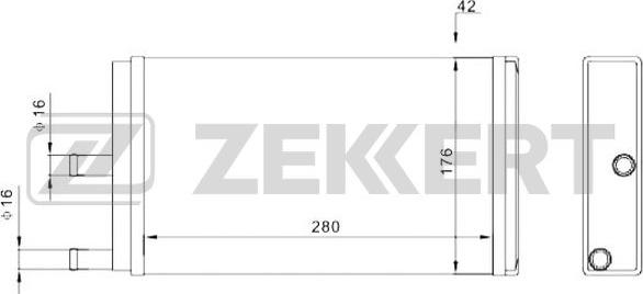 Zekkert MK-5128 - Теплообменник, отопление салона autodif.ru