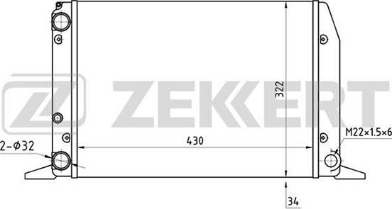 Zekkert MK-1018 - Радиатор, охлаждение двигателя autodif.ru