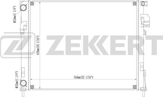 Zekkert MK-1364 - Радиатор, охлаждение двигателя autodif.ru