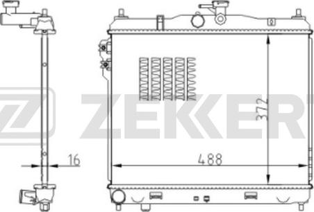 Zekkert MK-1245 - Радиатор, охлаждение двигателя autodif.ru