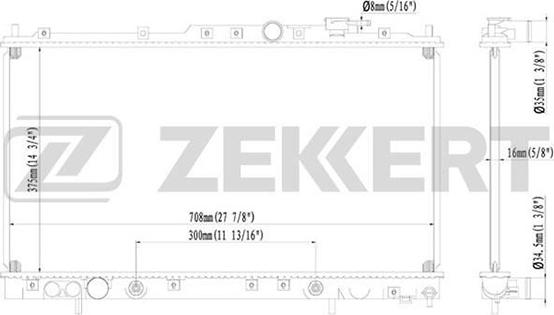 Zekkert MK-1211 - Радиатор, охлаждение двигателя autodif.ru