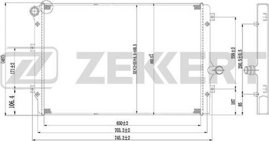 Zekkert MK-1234 - Радиатор, охлаждение двигателя autodif.ru