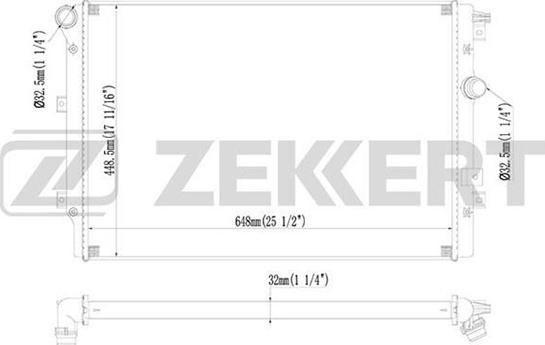 Zekkert MK-1231 - Радиатор, охлаждение двигателя autodif.ru