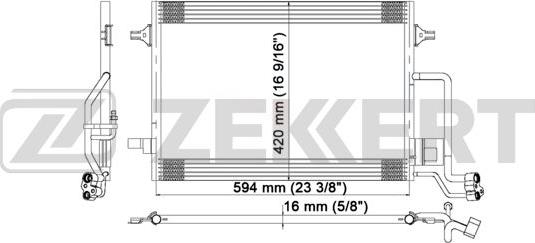 Zekkert MK-3020 - Конденсатор кондиционера autodif.ru