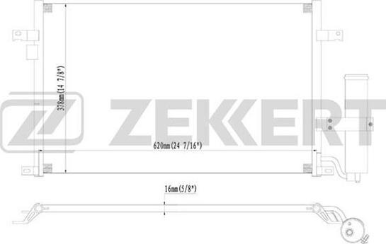 Zekkert MK-3022 - Конденсатор кондиционера autodif.ru