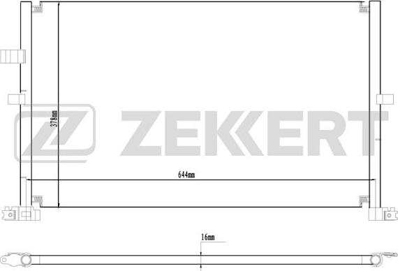 Zekkert MK-3177 - Радиатор кондиционера Ford Mondeo III 02- autodif.ru