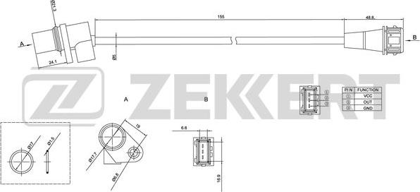 Zekkert SE-4019 - Датчик импульсов, коленвал autodif.ru