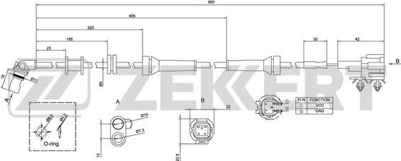Zekkert SE-6050 - Датчик ABS, частота вращения колеса autodif.ru