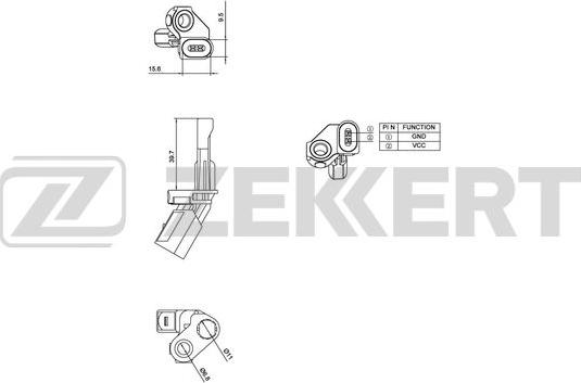 Zekkert SE-6029 - Датчик ABS, частота вращения колеса autodif.ru