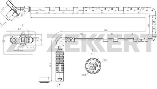 Zekkert SE-6191 - Датчик ABS, частота вращения колеса autodif.ru