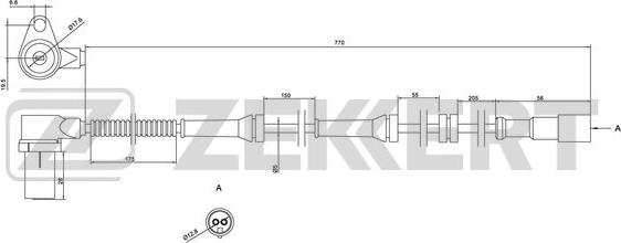 Zekkert SE-6116 - Датчик ABS, частота вращения колеса autodif.ru
