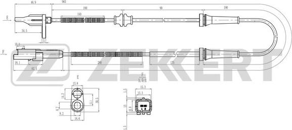 Zekkert SE-6231 - Датчик ABS, частота вращения колеса autodif.ru