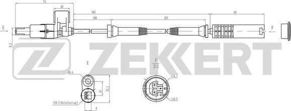 Zekkert SE-6224 - Датчик ABS, частота вращения колеса autodif.ru