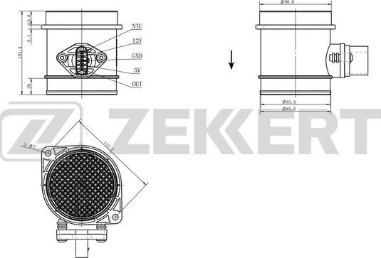 Zekkert SE-1066 - Датчик, давление во впускной трубе autodif.ru