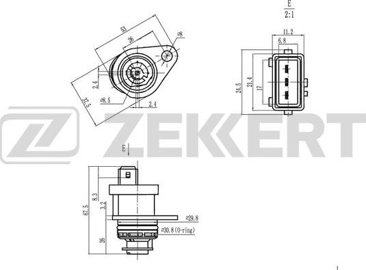 Zekkert SE-8506 - Датчик скорости, спидометр autodif.ru