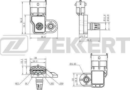 Zekkert SE-2024 - Датчик потока, массы воздуха autodif.ru