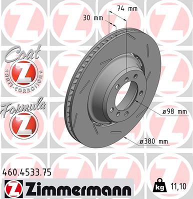 Zimmermann 460.4533.75 - Тормозной диск autodif.ru