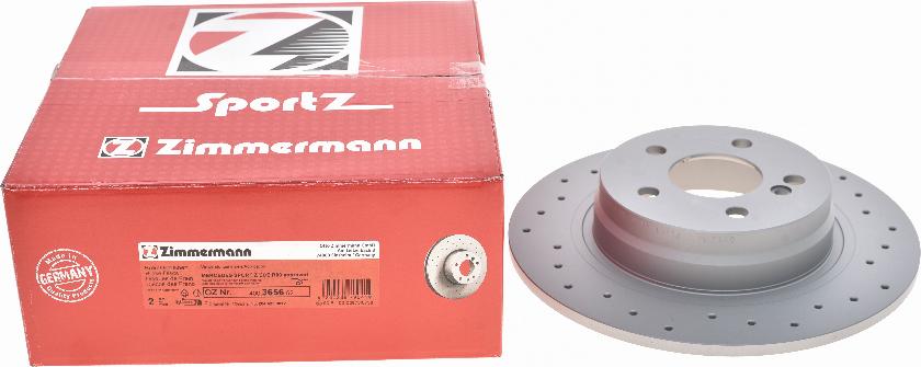 Zimmermann 400.3656.52 - Тормозной диск autodif.ru