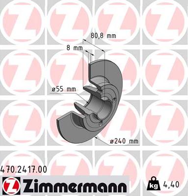 Zimmermann 470.2417.00 - Тормозной диск autodif.ru