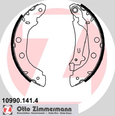 Zimmermann 10990.141.4 - Комплект тормозных колодок, барабанные autodif.ru