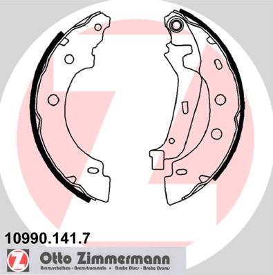 Zimmermann 10990.141.7 - Комплект тормозных колодок, барабанные autodif.ru