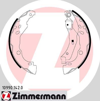 Zimmermann 10990.142.0 - Комплект тормозных колодок, барабанные autodif.ru