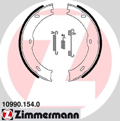 Zimmermann 10990.154.0 - Комплект тормозов, ручник, парковка autodif.ru