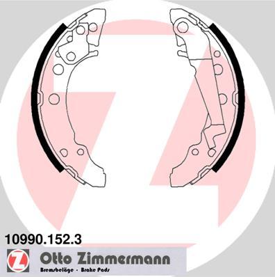 Zimmermann 10990.152.3 - Комплект тормозных колодок, барабанные autodif.ru