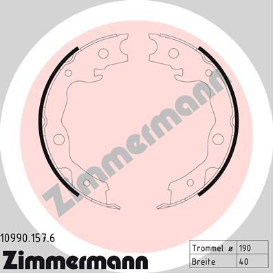Zimmermann 10990.157.6 - Комплект тормозов, ручник, парковка autodif.ru