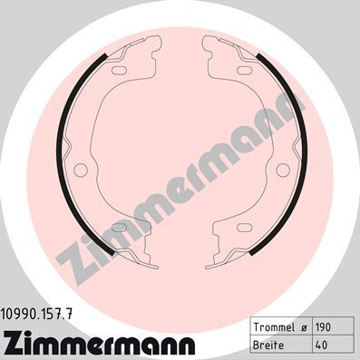 Zimmermann 10990.157.7 - Комплект тормозов, ручник, парковка autodif.ru