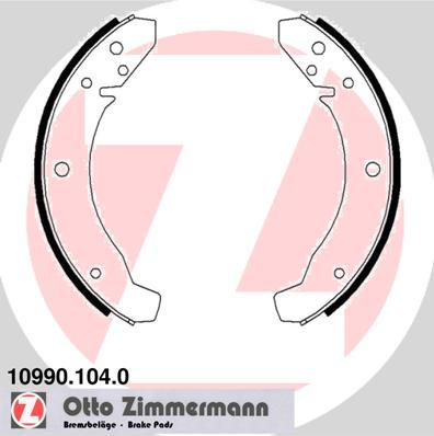 Zimmermann 10990.104.0 - Комплект тормозных колодок, барабанные autodif.ru