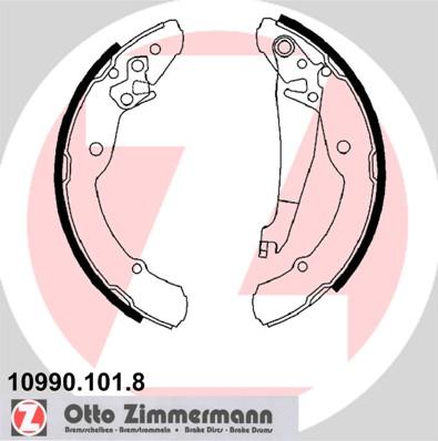 Zimmermann 10990.101.8 - Комплект тормозных колодок, барабанные autodif.ru