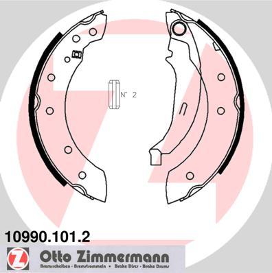 Zimmermann 10990.101.2 - Комплект тормозных колодок, барабанные autodif.ru