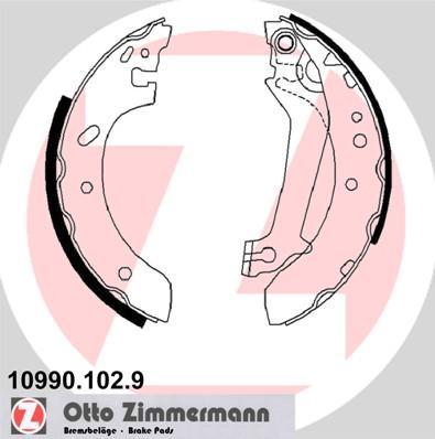 Zimmermann 10990.102.9 - Комплект тормозных колодок, барабанные autodif.ru