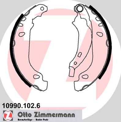 Zimmermann 10990.102.6 - Комплект тормозных колодок, барабанные autodif.ru