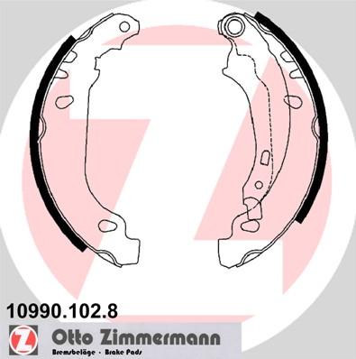 Zimmermann 10990.102.8 - Комплект тормозных колодок, барабанные autodif.ru
