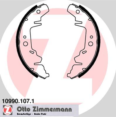 Zimmermann 10990.107.1 - Барабанные тормозные колодки autodif.ru