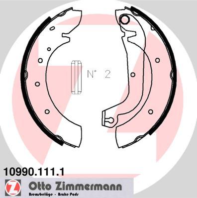 Zimmermann 10990.111.1 - Комплект тормозных колодок, барабанные autodif.ru