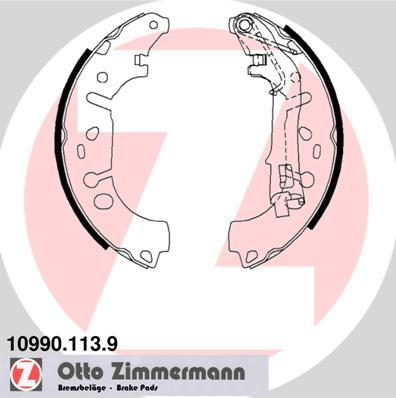 Zimmermann 10990.113.9 - Комплект тормозных колодок, барабанные autodif.ru