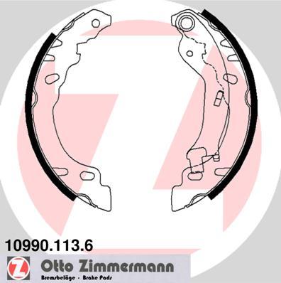 Zimmermann 10990.113.6 - Комплект тормозных колодок, барабанные autodif.ru