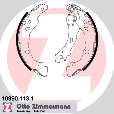 Zimmermann 10990.113.1 - Комплект тормозных колодок, барабанные autodif.ru