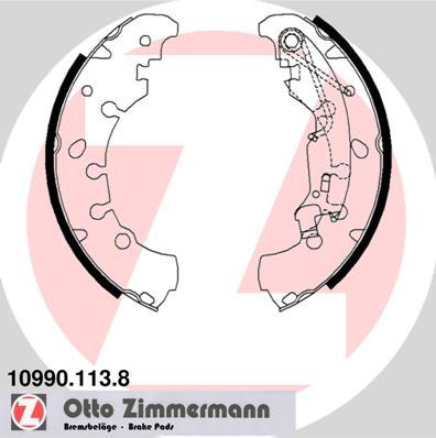 Zimmermann 10990.113.8 - Комплект тормозных колодок, барабанные autodif.ru
