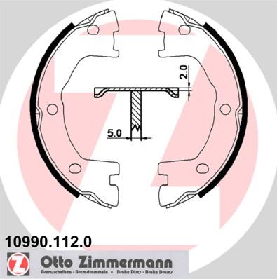 Zimmermann 10990.112.0 - Комплект тормозов, ручник, парковка autodif.ru
