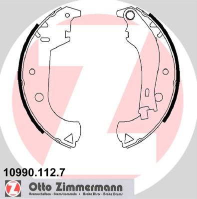 Zimmermann 10990.112.7 - Комплект тормозных колодок, барабанные autodif.ru